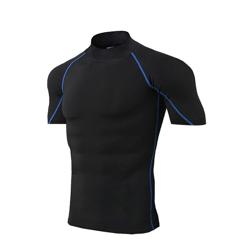Compression T Shirt Men Quick Dry Short Sleeve Casual Summer T-Shirt Fitness Training Running Shirt Tight Tops Tee Men Rashgard