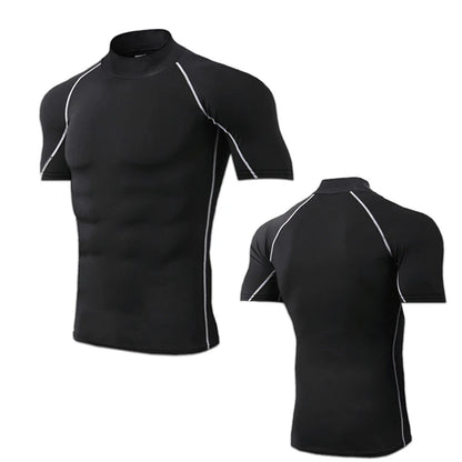 Compression T Shirt Men Quick Dry Short Sleeve Casual Summer T-Shirt Fitness Training Running Shirt Tight Tops Tee Men Rashgard