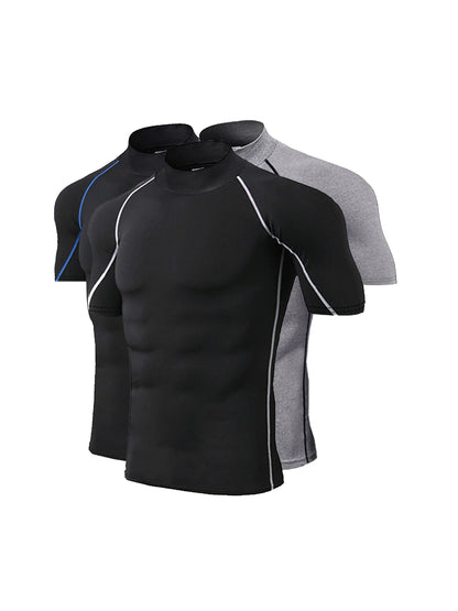 Compression T Shirt Men Quick Dry Short Sleeve Casual Summer T-Shirt Fitness Training Running Shirt Tight Tops Tee Men Rashgard