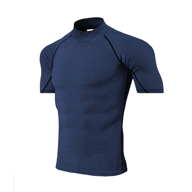 Compression T Shirt Men Quick Dry Short Sleeve Casual Summer T-Shirt Fitness Training Running Shirt Tight Tops Tee Men Rashgard