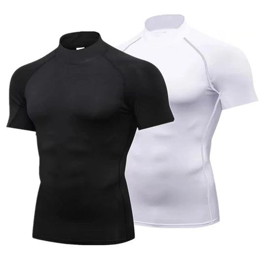 Compression T Shirt Men Quick Dry Short Sleeve Casual Summer T-Shirt Fitness Training Running Shirt Tight Tops Tee Men Rashgard