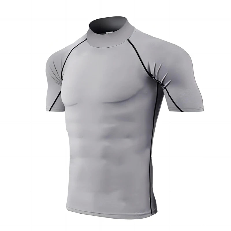 Compression T Shirt Men Quick Dry Short Sleeve Casual Summer T-Shirt Fitness Training Running Shirt Tight Tops Tee Men Rashgard