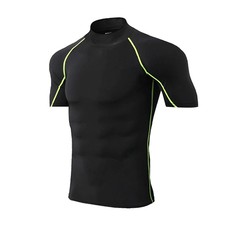 Compression T Shirt Men Quick Dry Short Sleeve Casual Summer T-Shirt Fitness Training Running Shirt Tight Tops Tee Men Rashgard