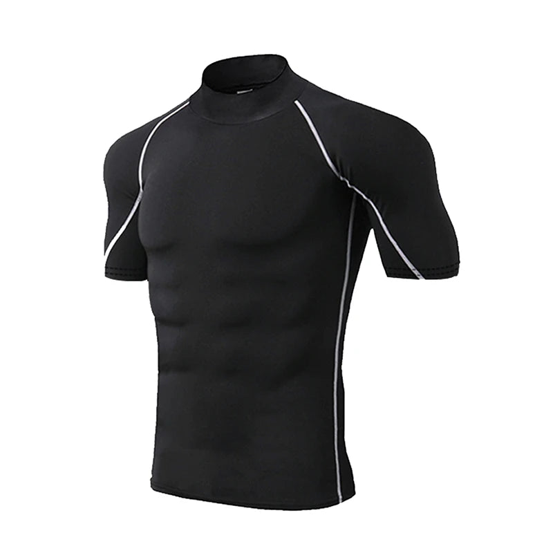 Compression T Shirt Men Quick Dry Short Sleeve Casual Summer T-Shirt Fitness Training Running Shirt Tight Tops Tee Men Rashgard